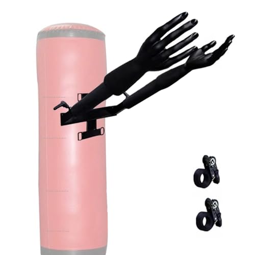 ZIMGOD Wing Chun Dummy Spring Arms Training Equipment for Sandbag/Railing, Hand Shape Martial Arts Man Pile Exercise Device, Kung Fu Practice Dummies for Tai Chi Wing Chun