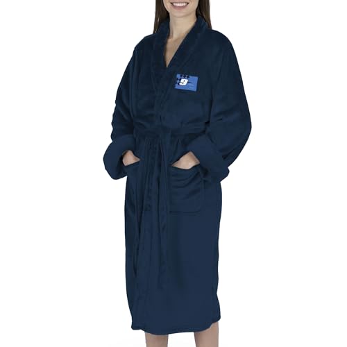 Northwest NASCAR Chase Elliott Fast Track Silk Touch Bathrobe, Officially Licensed Fan Robe, Ultra-Soft Plush Polyester Lounge Wear with Shawl Collar, Belt & Pockets, Unisex, Large/X-Large