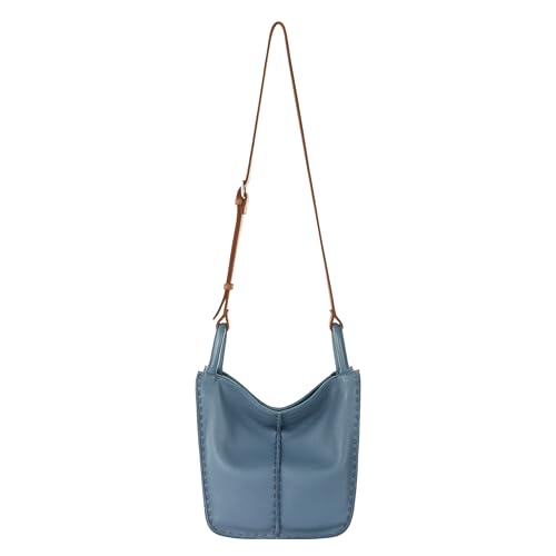 The Sak Los Feliz Crossbody in Leather, Adjustable Crossbody Strap, Maritime4