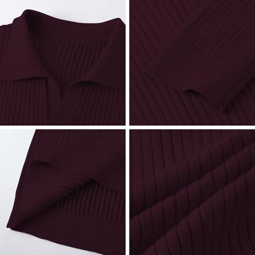 Image of DENIMHOLIC Men's Cotton Full Sleeve Collar Polo Sweater for Men, Rib Knitted Sweaters for Men Winter Sweater for Man