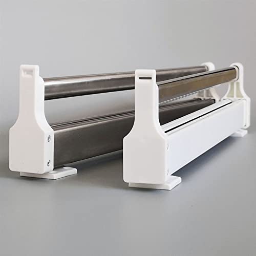 Barra for colgar ropa de acero inoxidable 40B blanca con soporte reforzado 2