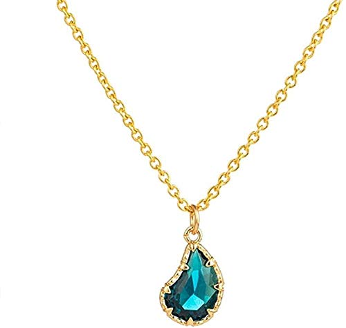 Preisvergleich Produktbild CKAWM Halskette Halskette Romantische Süße Süße Wassertropfenform Anhänger Halskette Frauen Mädchen Zubehör