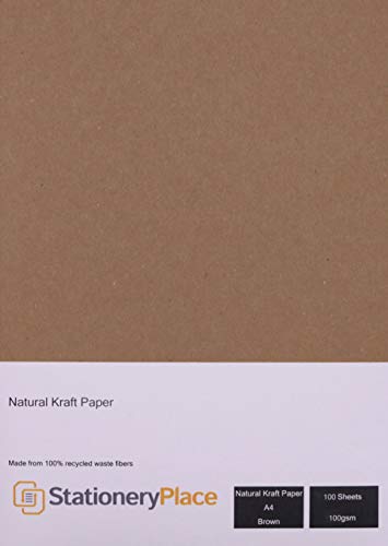 Papier kraft A4 marron pour personnaliser vos menus de restaurant et invitations vintage 100g