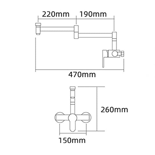Grifo de cocina 2 tipos de modos de agua plegable para solucionar espacio 4
