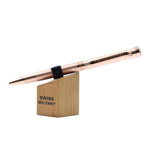 Image of SWISS MILITARY INNOVA Smooth Writing Metal Body Ball Pen with 0.7mm NSTC Blue Poly Jotter Refill, 2000-2200m Writing Length, Best Gift Men & Women, Professional, Executive Office- Body Rose
