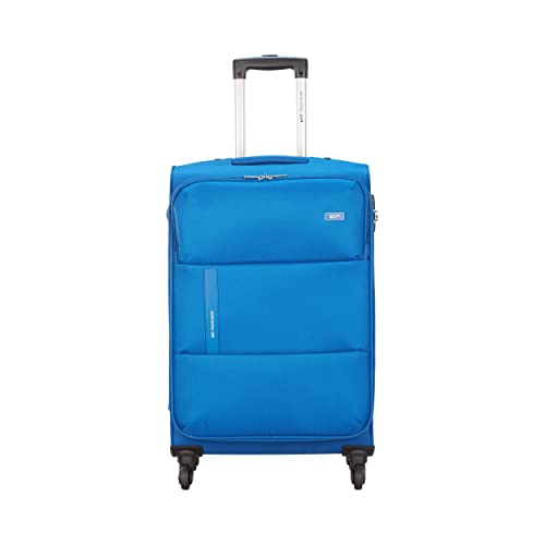 VIP Widget 4W Polyester 68 cms Softsided Medium Luggage Trolley Bags (Blue)
