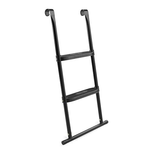 Salta studsmatta stege med 2 stegsteg – 52 x 98 cm – svart
