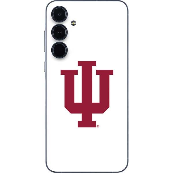Skinit Decal Phone Skin Compatible with Galaxy A36 5G - Officially Licensed Indiana University IU Logo White Design