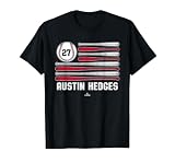 Baseball American Flag Austin Hedges Cleveland Baseball T-Shirt, Men, Black, Small