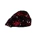 Working Cap with Button and Sweatband Adjustable Tie Back Bouffant Hats Printed Multi Color for Woman ManStarry Sky