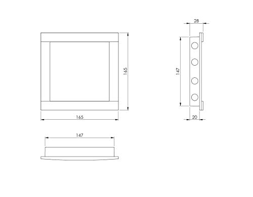 Steinberg14 Anthrazit 15x15 cm Revisionsklappe Revisionstür Wartungsklappe Inspektionsklappe aus Kunststoff 150x150 mm