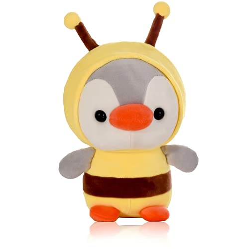 Cute Penguin Bee Animal Plushï¼ŒPenguin-Bee Stuffed Animalï¼ŒPenguin Wearing Bee Costume,Plushies Penguin Dressed as Cute Honeybee Funny Plush Toys (Penguin Bee)