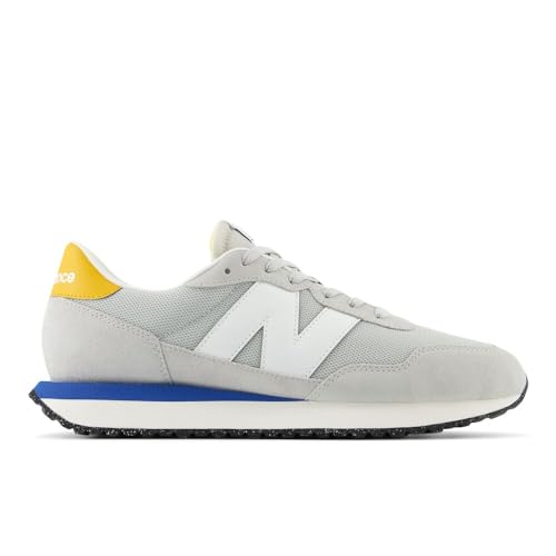 New Balance New Balance Men's 237 V1 Sneaker, Brighton Grey/White/Varsity Gold, 4