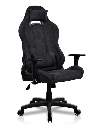 Chaise Gaming Ergonomique Arozzi Torretta - Chaise de Bureau en Tissu Doux, Dossier Réglable avec Oreiller Cervical et Lombaire - Design Suédois, Setup...