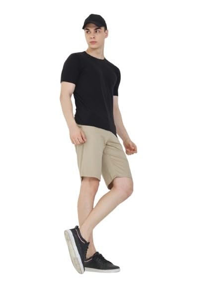 Men's Slim-Fit Cotton Chino Shorts – Khaki Beige-image-24