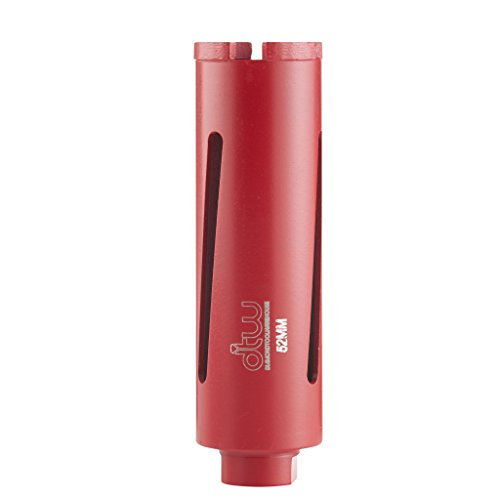 DTW Dry Diamond Core Drill Bit Plumbers & Builders Premium Segment Hole Cutter, 52mm x 150mm