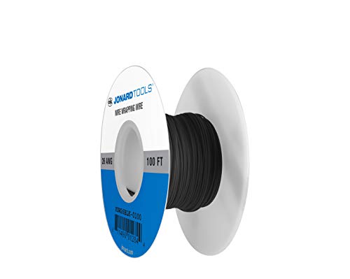 Fil de cuivre kynar 26 AWG Jonard Tools KSW26BLK isolation noir
