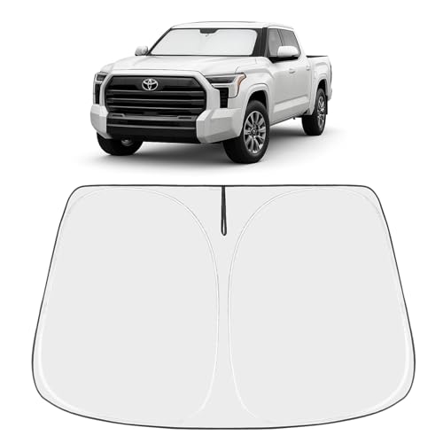 Image of Proadsy Windshield Sun Shade for Toyota Sequoia 2023-2025 2026 / Toyota Tundra 2022-2025 2026 Limited SR5 Platinum TRD Pro Pickup Foldable Front Sunshade Car Protector Tundra Accessories
