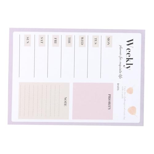 LIOOBO 簡約スリッシュ便箋 多機能ウィークリープランナー 書きやすいメモ帳 家用スケジューラー 予定管理 日記 リスト作成対応