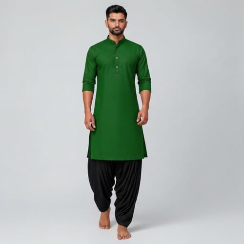 Image of Mens Pure Coton Kurta Dhoti Set | Traditional Ethnic Wear for Festive & Wedding Men's Cotton Kurta with Dhoti Set | Comfortable Ethnic Traditional Outfit Stylish Men's Cotton Kurta Dhoti Set.