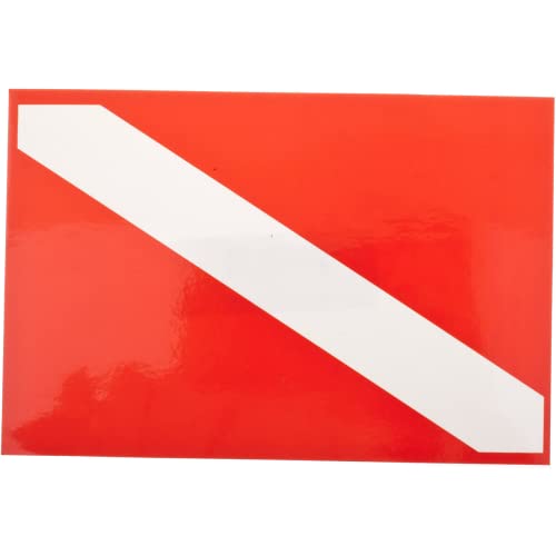 Trident Vinyl Diver Down Flag Sticker, 5.5 x 7 Inch