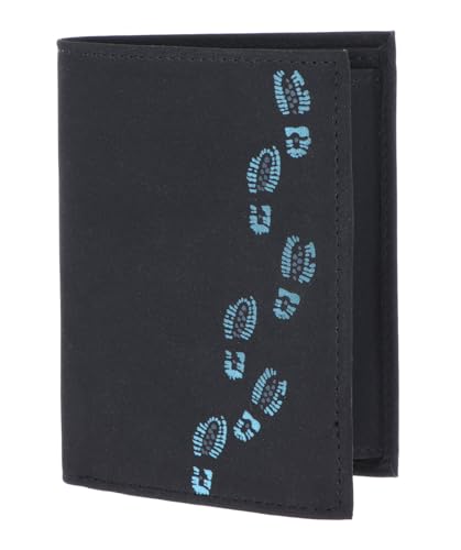 Oxmox Purse New Cryptan Kombibörse Footsteps Print Cyan Black
