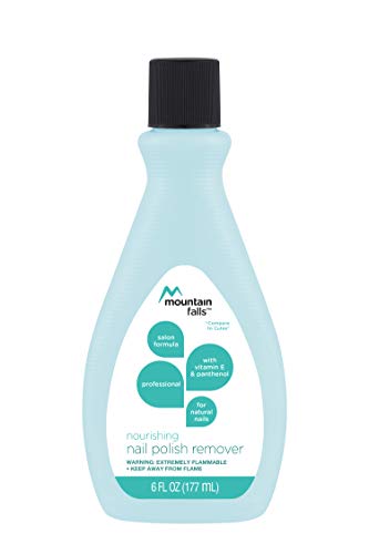 Mountain Falls Nourishing Nail Polish Remover for Natural Nails, with Vitamin E and Panthenol, 6 Fluid Ounce