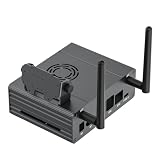 Yahboom Aluminum Alloy Case for Jetson Orin, with Antenna(30cm), Camera Holder Mini-Computer Case Compatible with Jetson Orin Nano Super/Jetson Orin NX Super (Case+Camera Bracket)