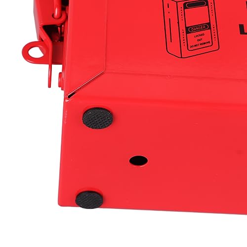 Caja Roja 498A para Bloqueo de Válvulas e Interruptores con 12 espacios para candados 7