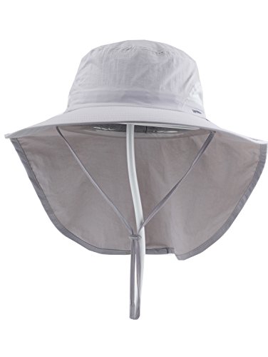 Child Sun Protection Cap Wide Brim Hat With Neck Flap Upf 50+ Kids (3T-7T) #TOP1