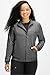 Fabletics Women's Daily 3-Pocket Scrub Jacket - MotionTech, Lightweight, Breathable, Wrinkle-Resist, Semi-Slim Fit, 3X, Heather Grey