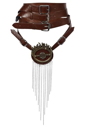 Renaissance Belt Costume Accessories Adult Leather Belt Cosplay Props Outfit Accessory Halloween Props for Women