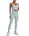 Joyshaper Training Suits for Women Damen Sport Leggings Yoga Sport Tights,Blickdicht Sporthose Seamless Fitnesshose Sportleggins Yogahose,Blau,L