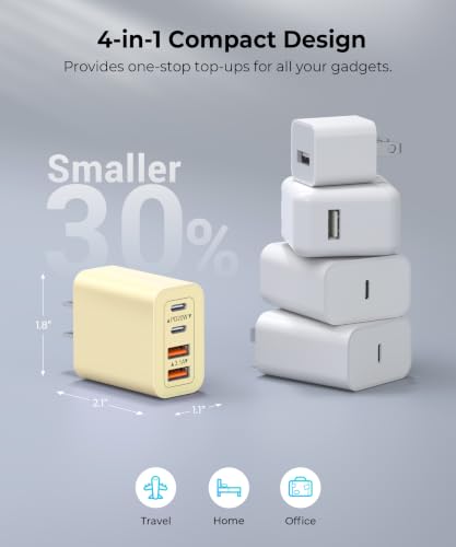 Image of [2-Pack] USB Fast Charging Block, 4-Port 40W Multiple Charge Adapter
