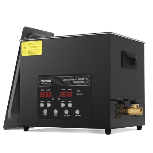 VEVOR 10 L Ultraschallreiniger 240 W digitales Ultraschallreinigungsgerät mit Schonmodus & verbesserter Entgasung, 40 kHz industrieller Schmuckreiniger mit Heizung & Timer, für Brillen Uhren Schwarz