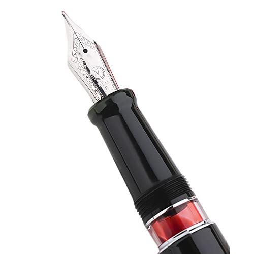 Erofa Majohn T5 Piston Fountain Pen Green Fireworks Medium Nib, Large Ink Capacity Writing Pen Set With Box #TOP5