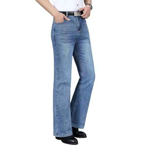 Men's Flared Boot Cut Jeans Pants Flares Bell Bottom Denim Trousers Party Slim Fit Casual Vintage