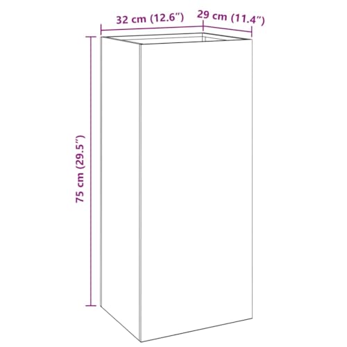 Jardinière surélevée en acier anthracite résistant aux intempéries - 4
