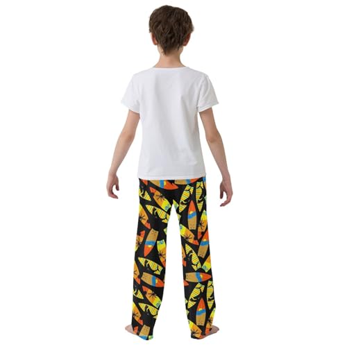 Surf and Shark Boys Long Pants Soft Trousers Elastic Waist Kids Lounge Bottoms with Pockets S-XL3