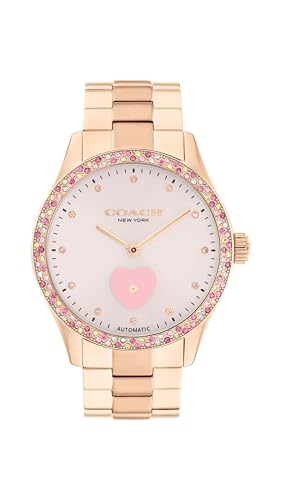 Montre Automatique Femme Coach Brooks 38 mm avec Corde Automatique et Bracelet Acier Durable