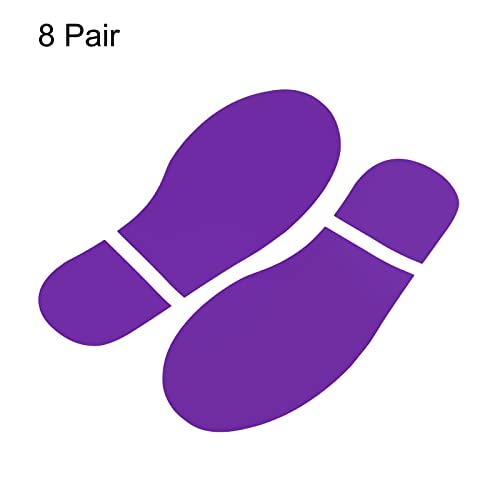 PATIKIL 6×2.5″ Footprint Sticker, 8 Pairs PVC Shoes Floor Decal Sign ...