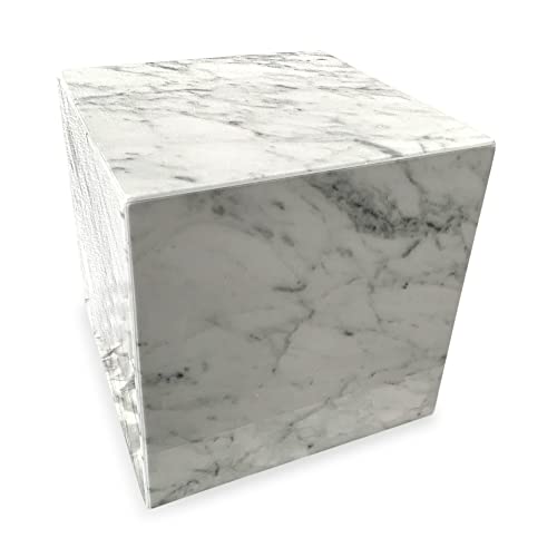 Escultura de mesa Cubo de mármol blanco Carrara Arte Marble Cube Escultpture 10 x 10 cm Cover