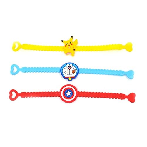 Image of CraftVatika Set of 3 Rakhi for Kids Brother, Rakhi Set for Brother Boys Girls Baby Kids, Cartoon Designer rakhis for Children, Rakshabandhan Combo with Greeting Card Tilakk, Raksha Sutra for Child