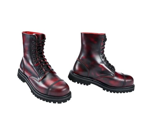 Brandit Rub off Phantom 10 Eyelett Boots, Anfibi Uomo, Burgundy
