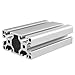 1PC 4080W Aluminum Profile Extrusion Frame 4080W Heavy line Linear Rail 3mm Wall Thicknes Industrial Workbench(4080W-Silver,150mm)