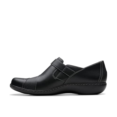 Clarks Clarks Collection Women's Ashland Gem Loafer, Black Leather, 9 Medium US