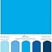 Blues Cardstock Art Paper 20 Sheets 12 x 12 Craft Cover Stock Stash Pack- Assorted Colored Scrapbook 80lb Card Stock for Construction Crafts, Embossing, Quilling, Cardmaking