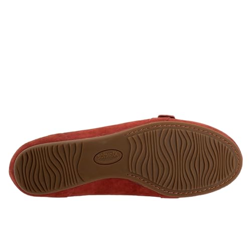 SoftWalk Women's Ballet Flat, Dark Red, 11 Narrow3