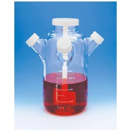 Wheaton 356984 Borosilicate Glass Celstir Assembly, Retrofit Complete with 4 Sidearm, 100-400 Screw Cap Size, 1000mL Volume