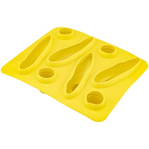 Fairly Odd Novelties Submarine Shape Flexible 8 Ice Cube Tray Mold Yellow Rubber Novelty Gag Gift, One Size #TOP13